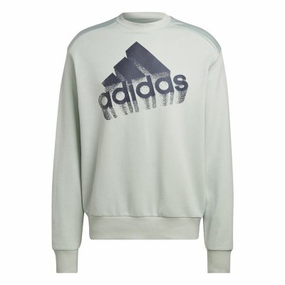 Tröja utan huva Unisex Adidas Essentials Brand Love Turkos (Storlek: S)
