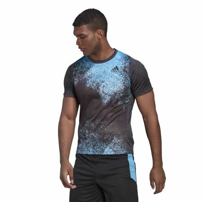 T-shirt med kortärm Herr Adidas Svart (Storlek: M)