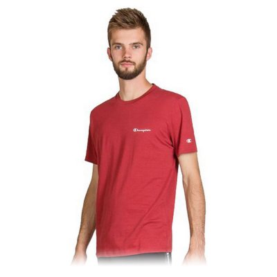 T-shirt med kortärm Herr Champion Crewneck Storlek L Röd
