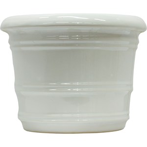 Kruka Creme med ränder, D18 cm