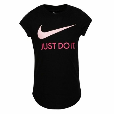 Barn T-shirt med kortärm Nike Swoosh JDI Svart (Storlek: 7 år)