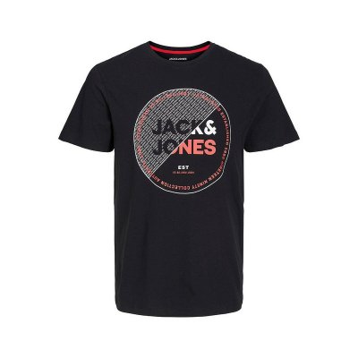 T-shirt med kortärm Herr TEE SS CREW NECK Jack & Jones 12221002 Svart (Storlek: M)