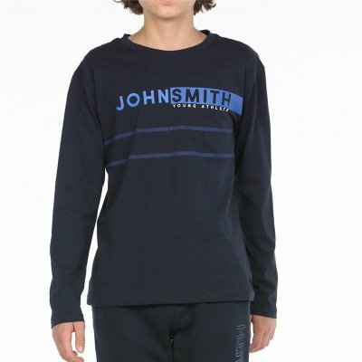 Långärmad t-shirt, Barn John Smith Bordo Marinblå (Storlek: 6 år)