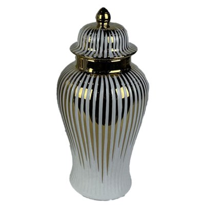Keramikskål DKD Home Decor Porslin Gyllene Vit Orientalisk (16 x 16 x 34 cm)