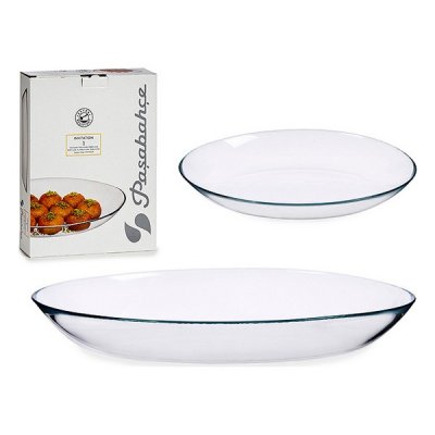 Bricka Oval Glas (25 x 19 cm)