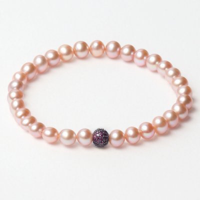 Damarmband Lancaster JLA-BR-SB-5-PE Purpur Orange Sterlingsilver 16 mm