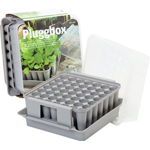 Minidrivhus Nelson Garden Pluggbox, 22x20x15 cm Grå