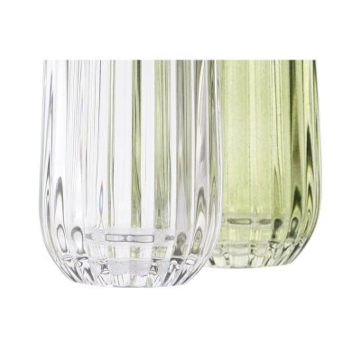 Vas DKD Home Decor Glas Grön Modern (10 x 10 x 17,5 cm) (2 antal)
