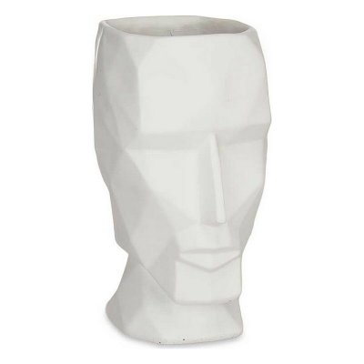 Vas Ansikte 3D Vit Polyresin (12 x 24,5 x 16 cm)