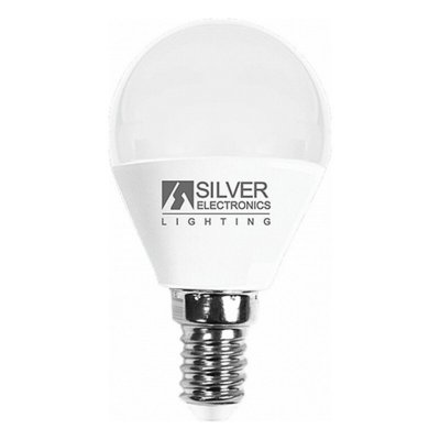 Sfärisk LED-lampa Silver Electronics E14 7W Varmt ljus (Välj alternativ: 5000K)
