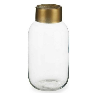 Vas Gyllene Transparent Glas (11,5 x 24 x 11,5 cm)