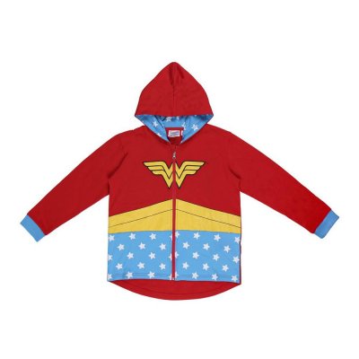 Tröja med huva Unisex Wonder Woman Röd (Storlek: 10 år)