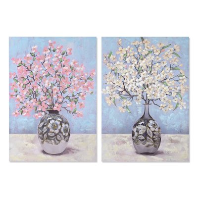 Tavla DKD Home Decor Vas Traditionell (2 antal) (70 x 3 x 100 cm)