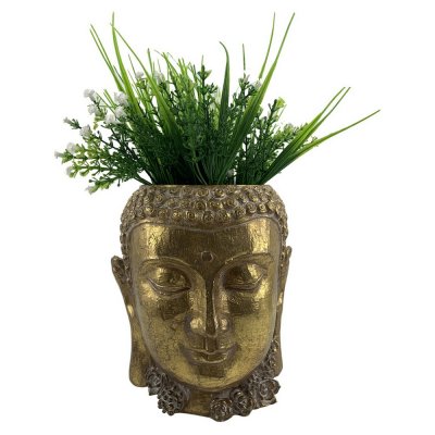 Kruka DKD Home Decor Gyllene Buddha Harts (19.5 x 20.8 x 23.5 cm) (2 pcs)