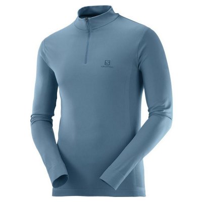 T-shirt Salomon Explore Seamless Half Zip Ljusblå (Storlek: S)