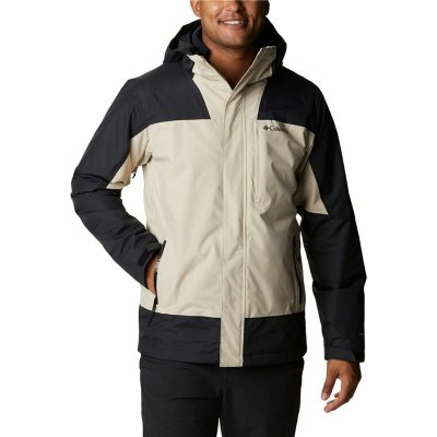 Jacka för vuxna Columbia Electric Peak Svart Beige 2 i 1 Med kåpa (Storlek: L)