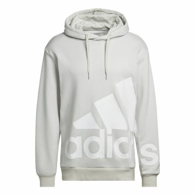 Tröja med huva Herr Adidas Essentials Giant Logo Grå (Storlek: S)
