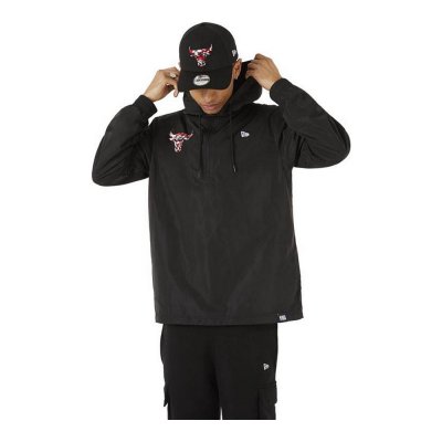 Tröja med huva Herr New Era Chicago Bulls Svart (Storlek: S)