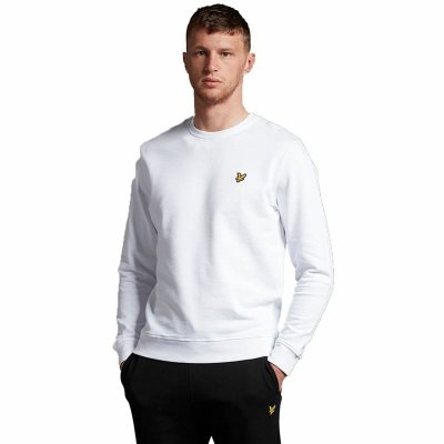 Tröja utan huva Herr Lyle & Scott V1 Crew Vit (Storlek: L)