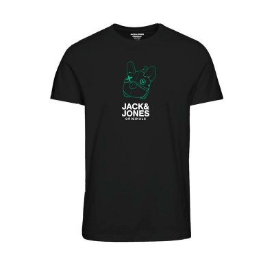 T-shirt med kortärm Herr Jack & Jones TEE SS CREW NECK FST 12232653 Svart (Storlek: M)