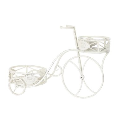 Kruka DKD Home Decor Metall Vit Trädgård (58 x 28 x 42 cm)