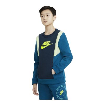 Tröja utan huva Barn Nike Amplify Blå