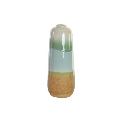 Vas DKD Home Decor Keramik Grön Modern (15 x 15 x 41 cm)