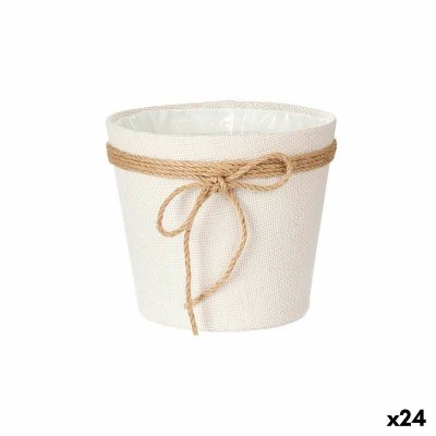 Kruka 18 x 16 cm Tyg Vit Plast (24 antal)