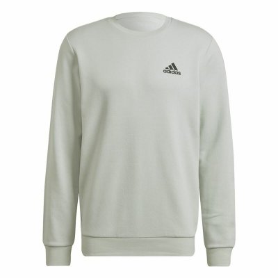 Tröja utan huva Herr Adidas Essentials Fleece Vit (Storlek: XL)