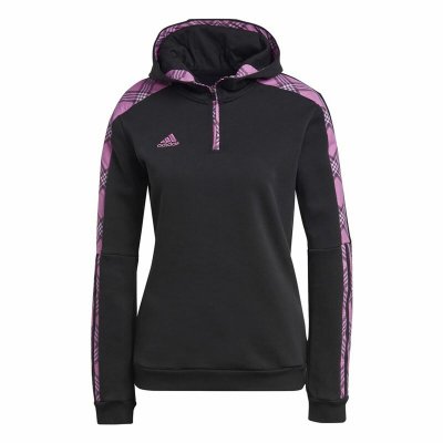 Tröja med huva Dam Adidas winterized Svart (Storlek: L)