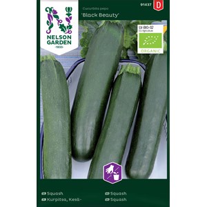 Fröer Nelson Garden Squash Black Beauty Organic