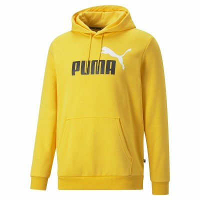 Tröja med huva Herr Puma Essentials + Two Tone Big Logo Gul (Storlek: XL)