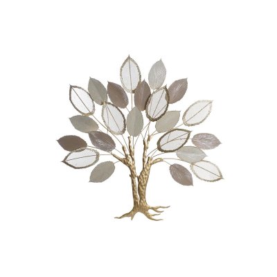 Väggdekoration DKD Home Decor Beige Träd Gyllene Metall Brun (100 x 6,4 x 97,8 cm)