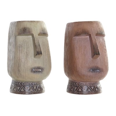 Vas DKD Home Decor Beige Terrakota n Harts Modern (16 x 17 x 30 cm) (2 pcs)