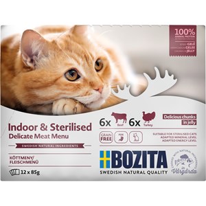 Kattmat Bozita Menybox Indoor & Sterilised Kött i gelé 12x85 g