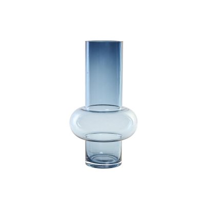 Vas DKD Home Decor Glas Blå (14 x 14 x 26 cm)
