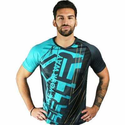 T-shirt med kortärm Herr Cartri Asuan Aquamarine Svart (Storlek: S)