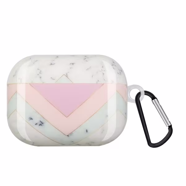 Fodral till AirPods Pro - Rosa/Vit Marmor
