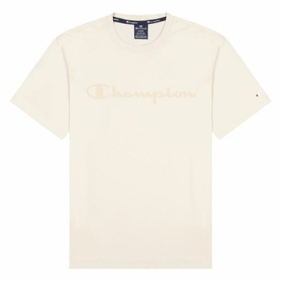 T-shirt med kortärm Champion Crewneck T-Shirt M Beige (Storlek: XL)