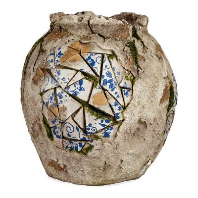 Dekorativ Trädgårdsfigur Vas Antikbehandlad Polyresin (27 x 27 x 27 cm)