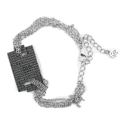Damarmband Sif Jakobs B0099-BK Svart Sterlingsilver (15 cm)