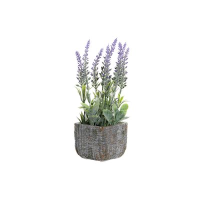 Kruka DKD Home Decor Lila Cement Grön PVC Lavendel (9 x 9 x 26 cm)