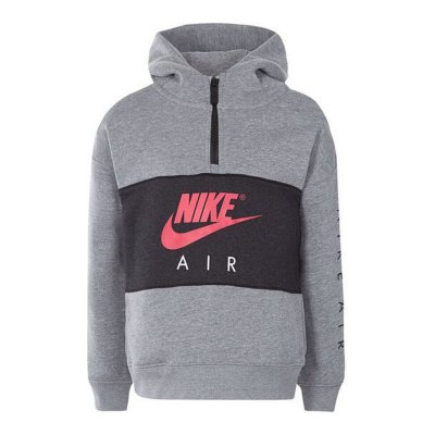 Tröja med huva Unisex Nike 342S-GEH Grå (Storlek: 2-3 år)