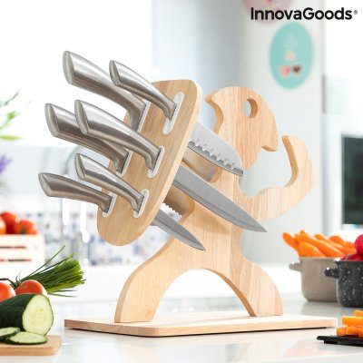Knivset med trähållare Spartan InnovaGoods 7 Delar