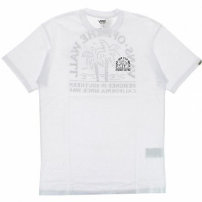 T-shirt med kortärm Unisex Vans Palm-B Vit (Storlek: L)