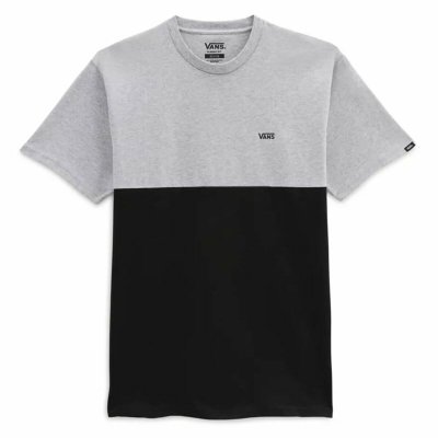 T-shirt med kortärm Herr Vans Colorblock Svart Grå (Storlek: L)