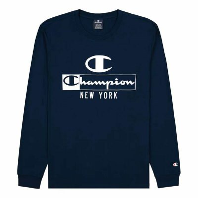 Tröja utan huva Herr Champion Legacy Graphic New York Blå (Storlek: L)