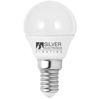 Sfärisk LED-lampa Silver Electronics Eco E14 5W Vitt ljus (Välj alternativ: 6000K)