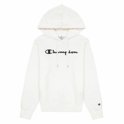 Tröja med huva Champion Hooded Sweatshirt W Vit (Storlek: XL)