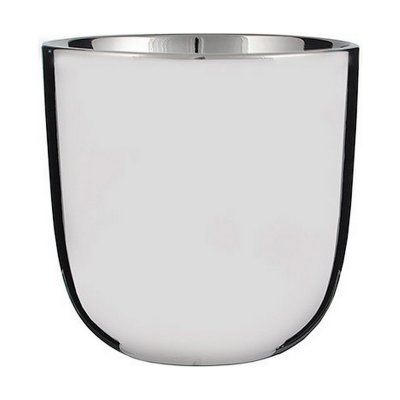 Kruka Mica Decorations Chaz Rund Keramik Silvrig (Ø 13 x 12,5 cm)